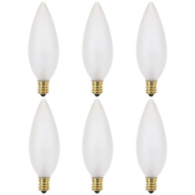 60W 120V B10 E12 Frosted Bulb (Pack of 6) by SATCO Lighting - Starlight Lighting USA and Canada